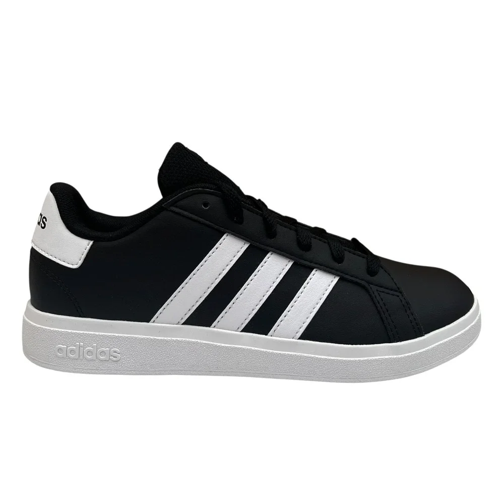 adidas Grand Court 2.0 Youth Boys Girls Sneaker Size 6 Black-White Low Top Shoes